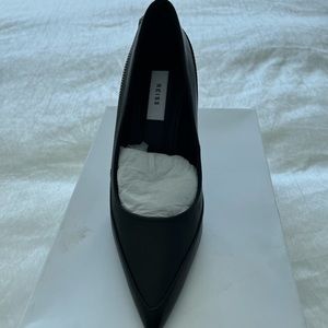 Black, zipper detail 4” heels